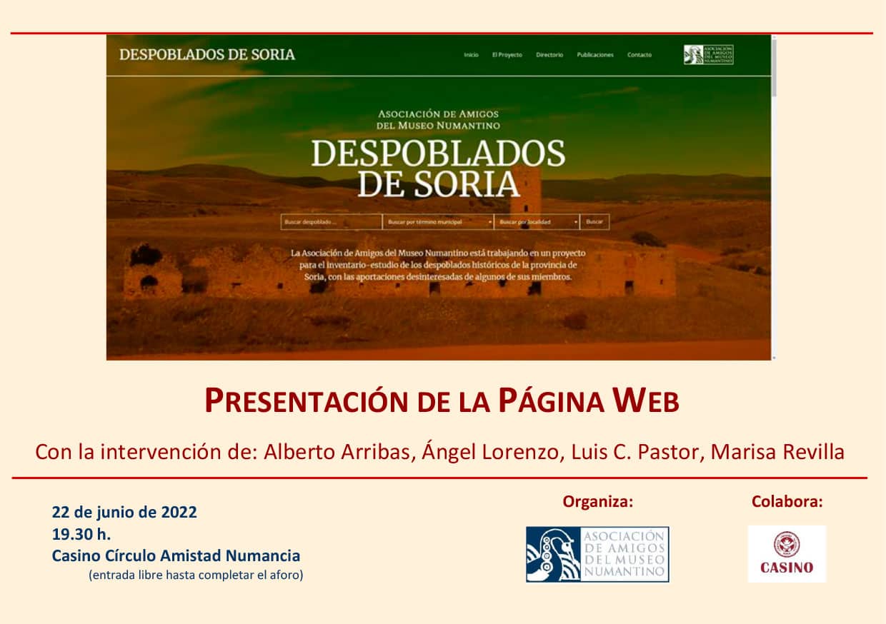 Presentación de la web sobre “Despoblados de Soria”